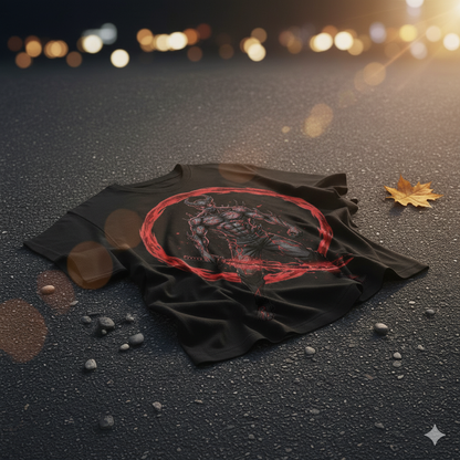 "Crimson Fury" Demon Warrior Oversized T-Shirt